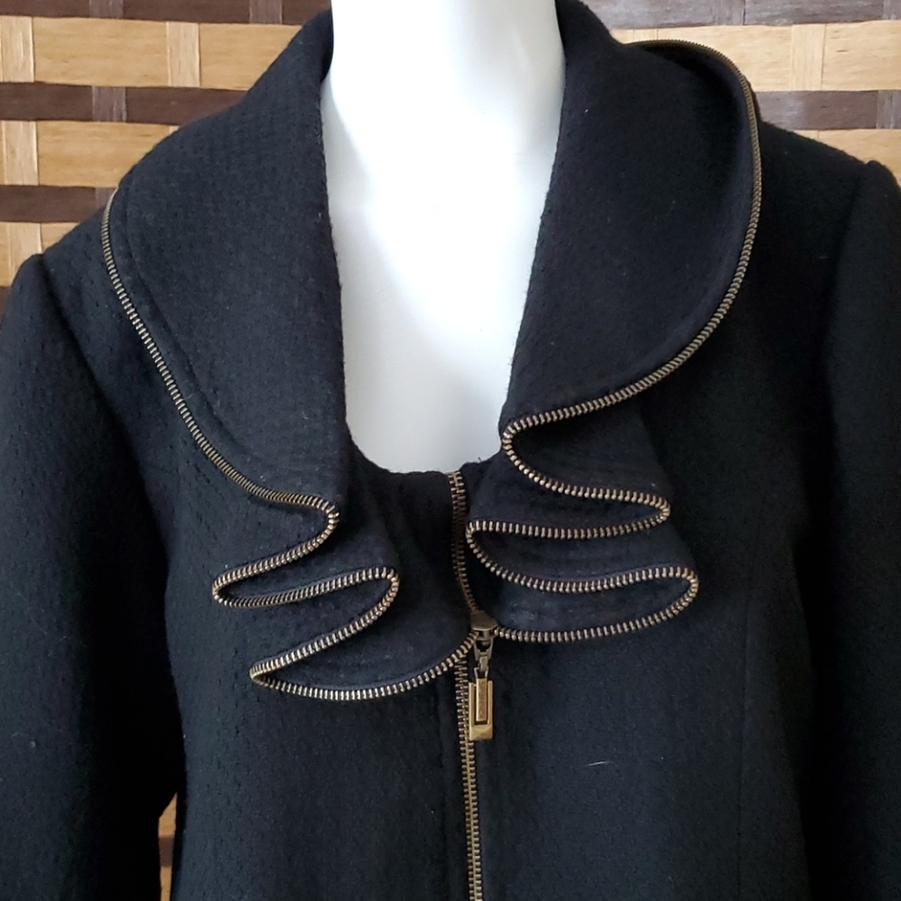 Spanner Part Wool Zip Up Lined Jacket - image 3